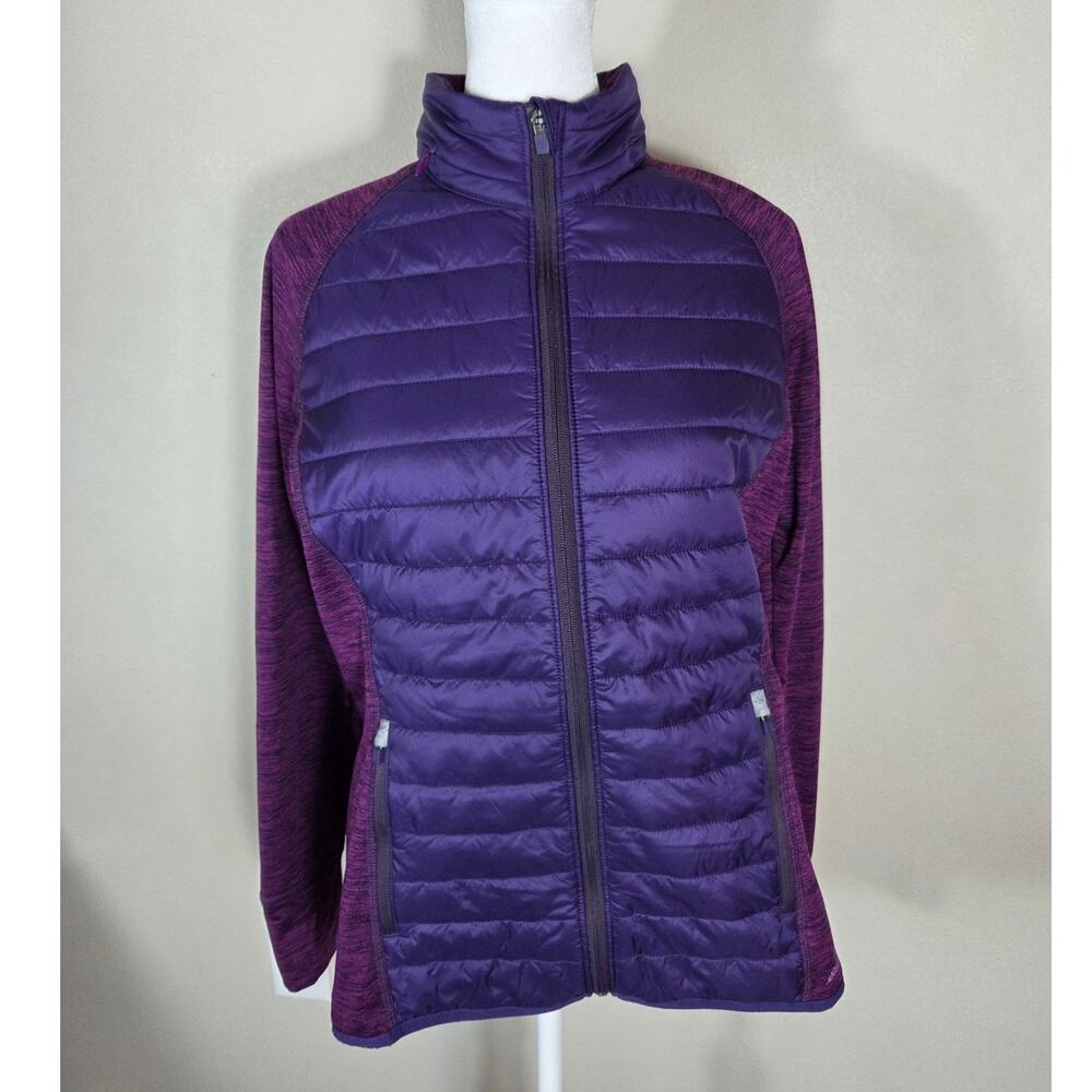 Eddie Bauer Primaloft Woman's Full Zip Purple Lightweight Jacket Large